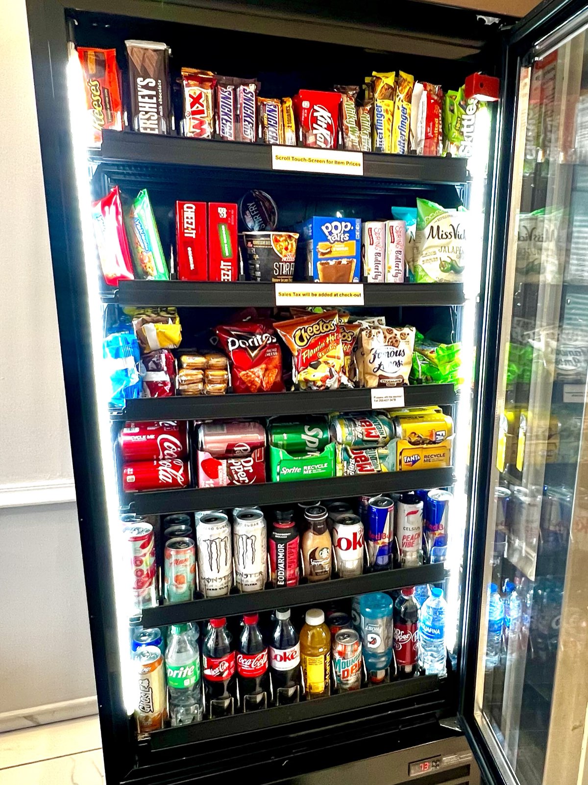 The rack installed in a HAHA Max 620-AI, wider view showing the machine in context